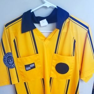 Official Sports USSF Soccer Referee Jersey Shirt - Yellow Short Sleeve Large